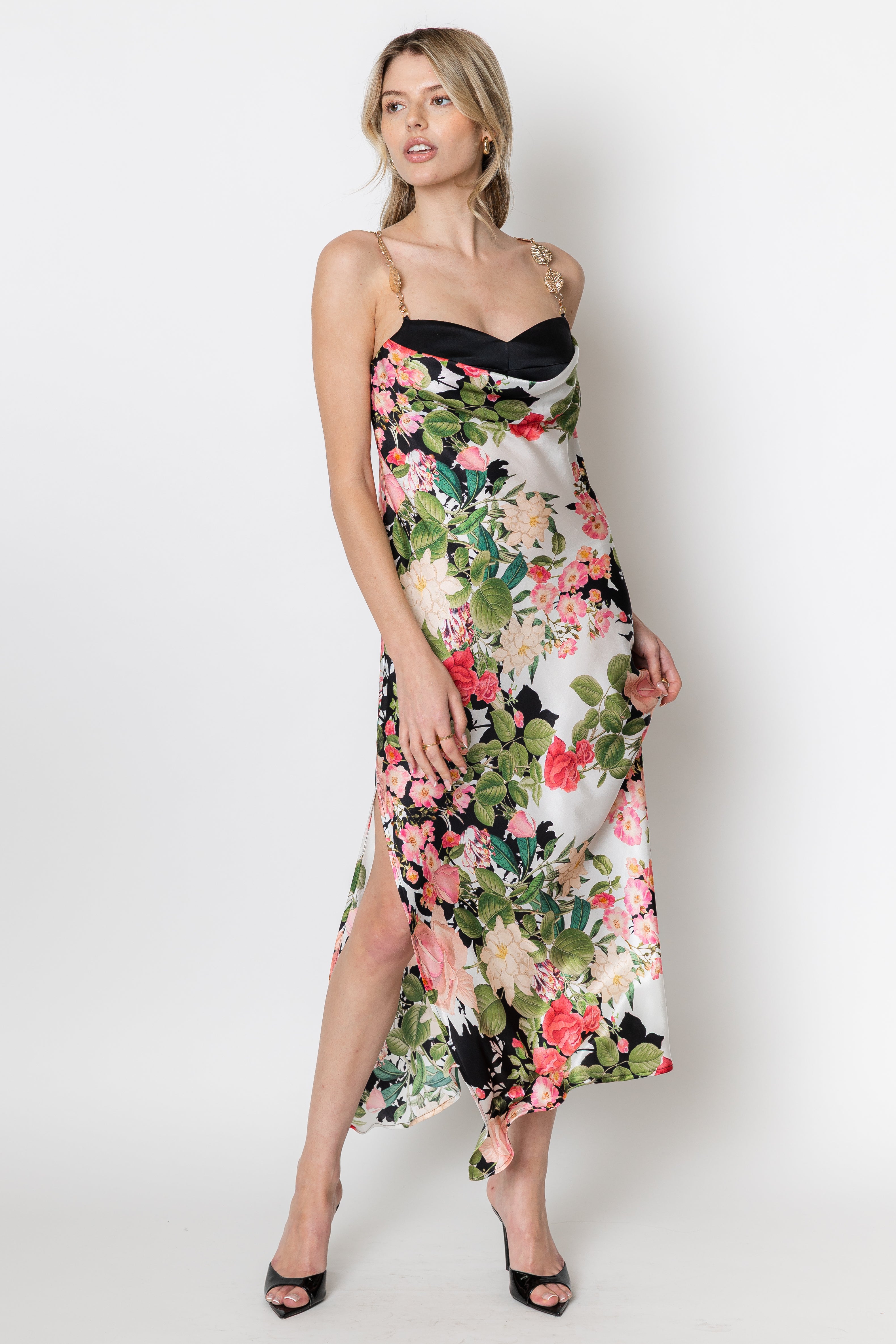 Avery Fleur Silk Chain Dress