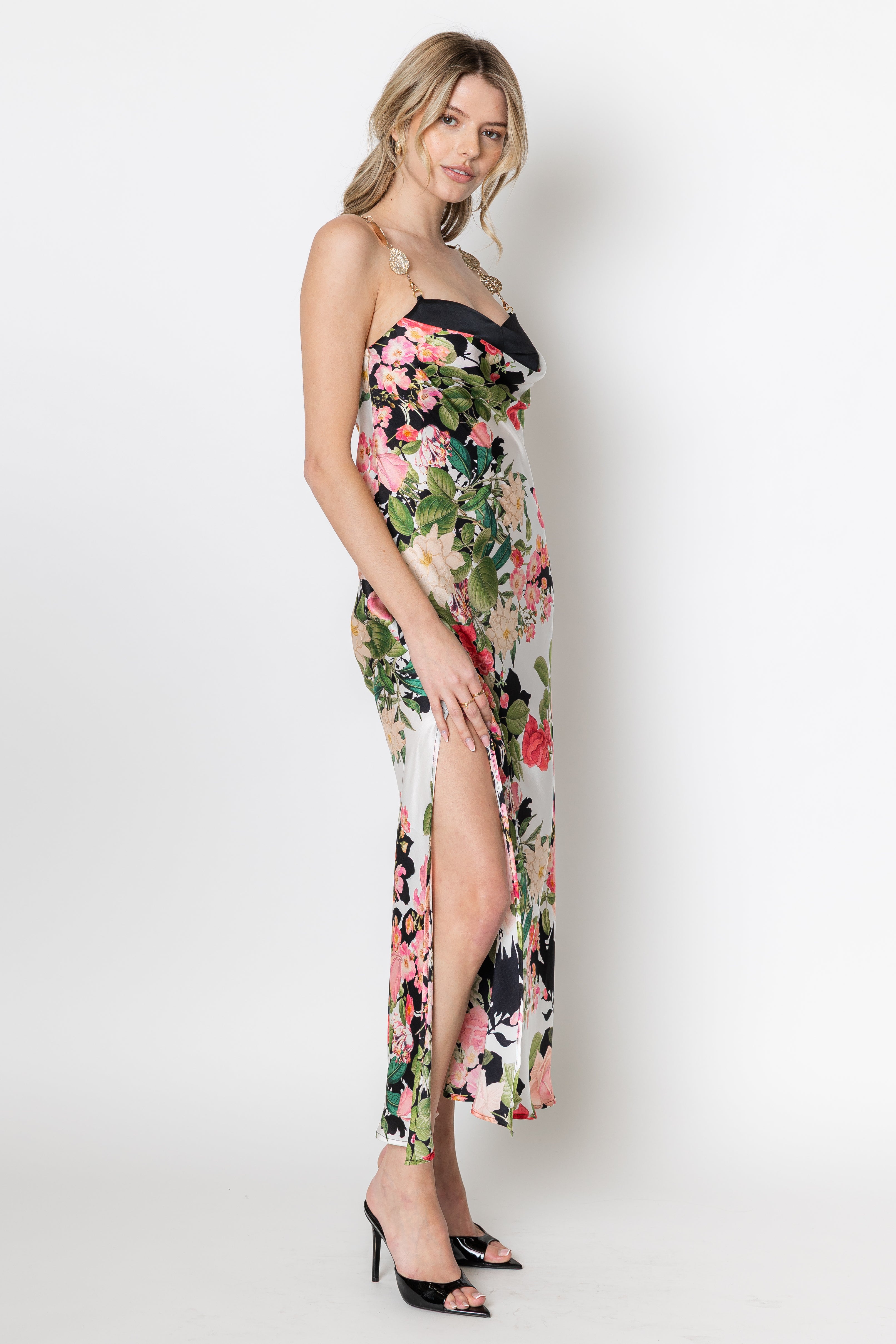 Avery Fleur Silk Chain Dress