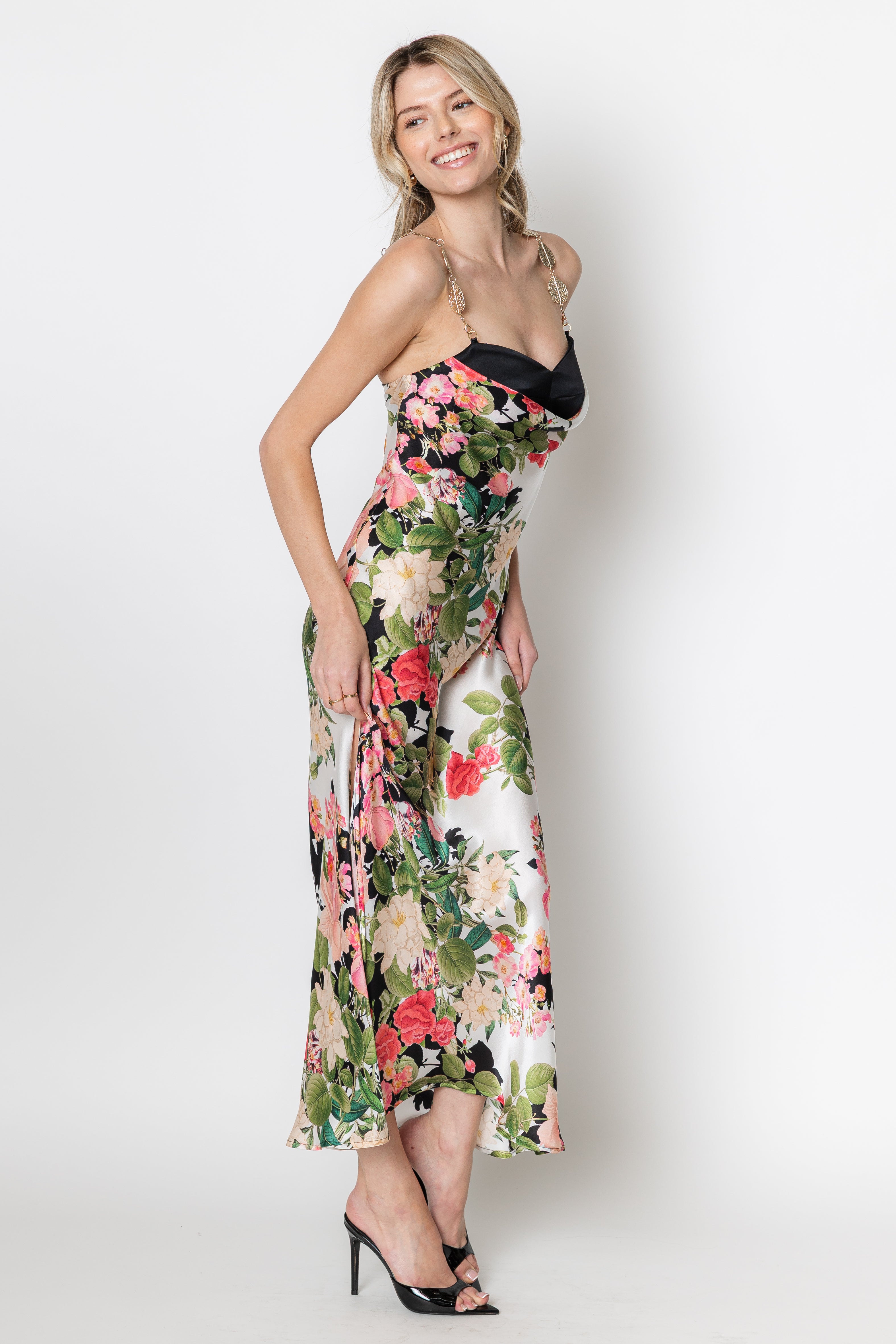 Avery Fleur Silk Chain Dress