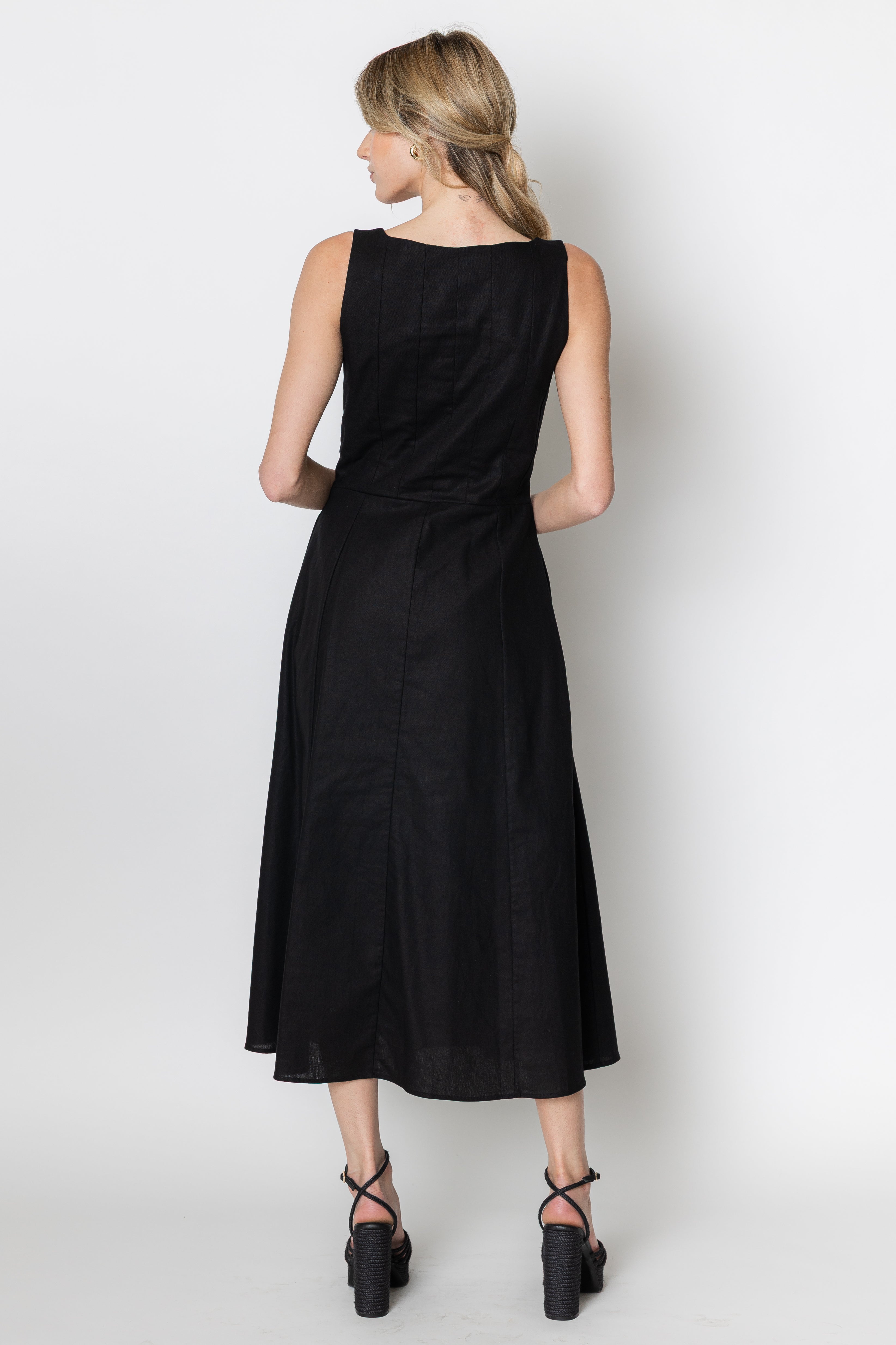 Celeste Linen Cotton Midi Mini Dress