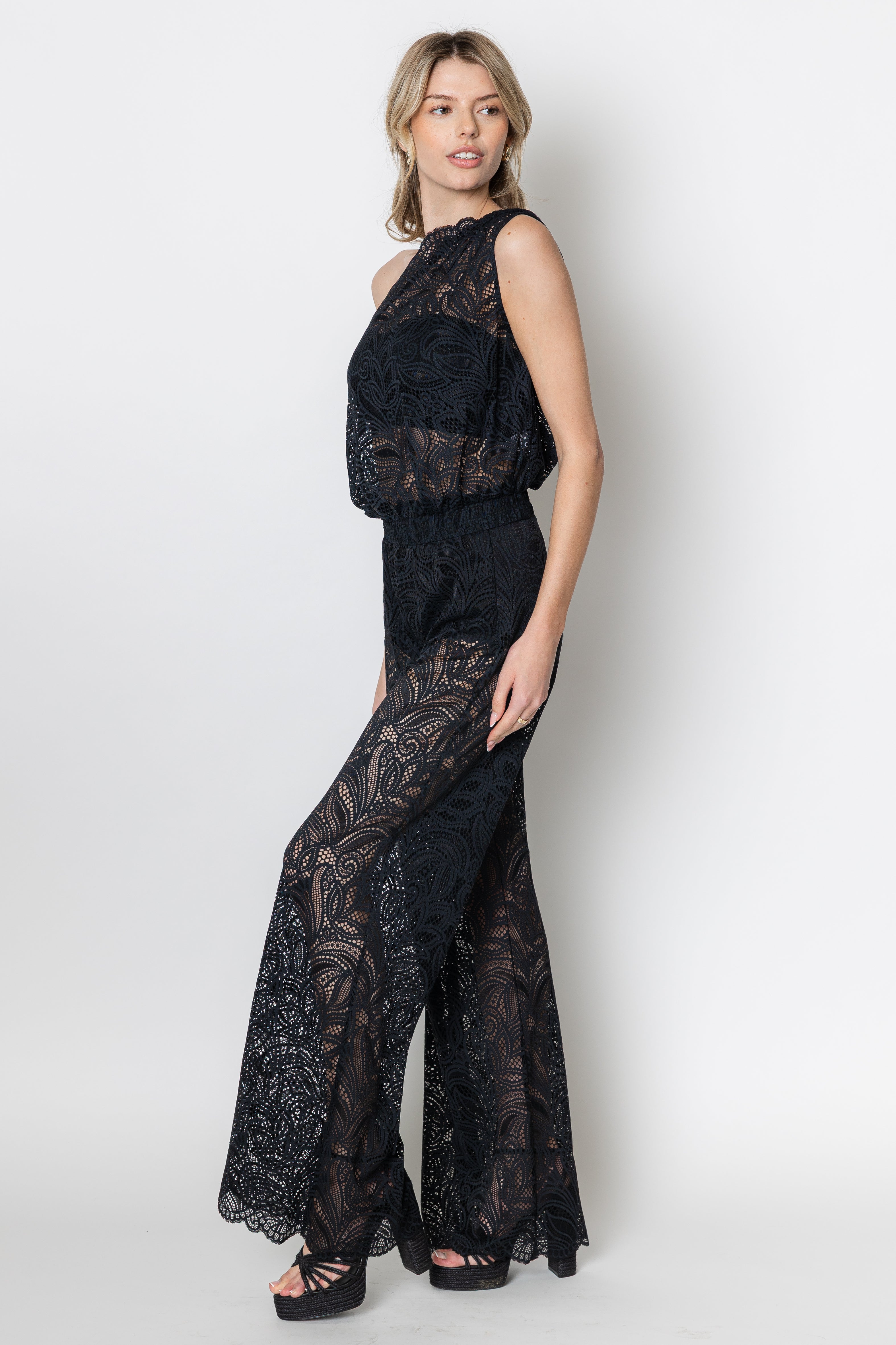 Lyric Lace One Shoulder Top