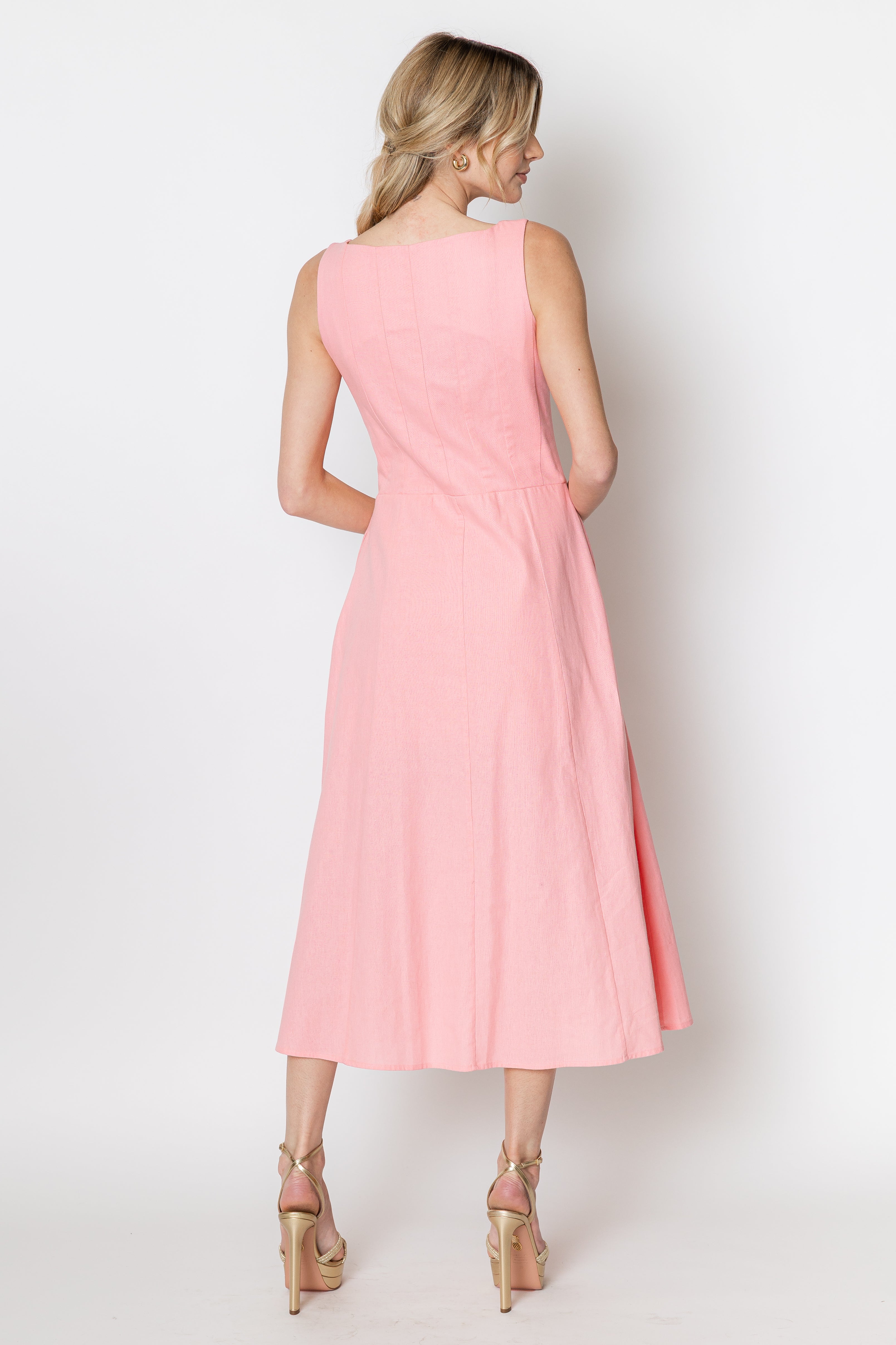 Celeste Linen Cotton Midi Mini Dress