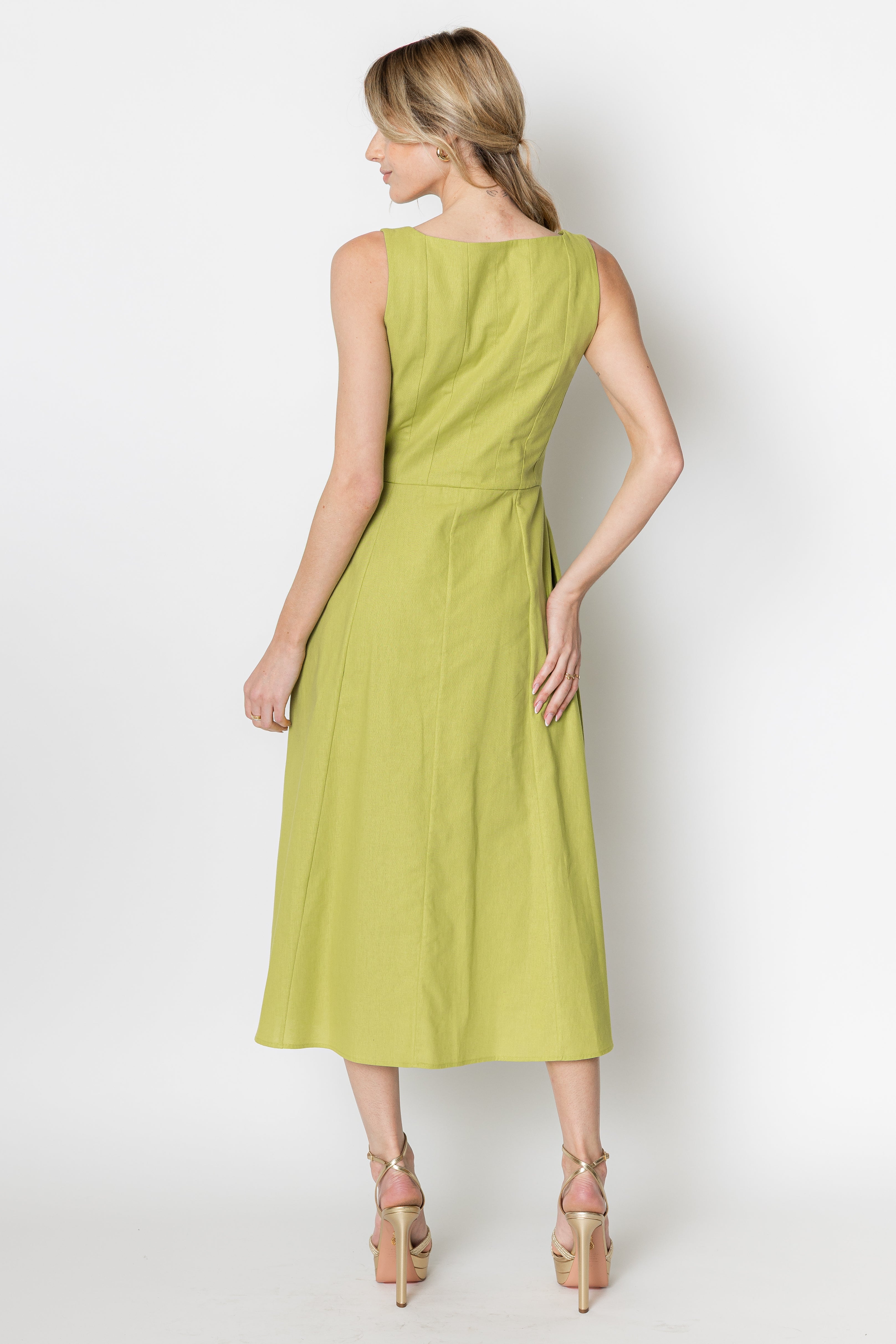 Celeste Linen Cotton Midi Mini Dress