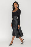 Harper Leather Wrap Trench Skirt - ZETAYE