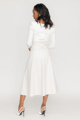 Harper Leather Wrap Trench Skirt - ZETAYE