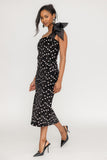 Lydia Sequin One Shoulder Bow Dress - ZETAYE