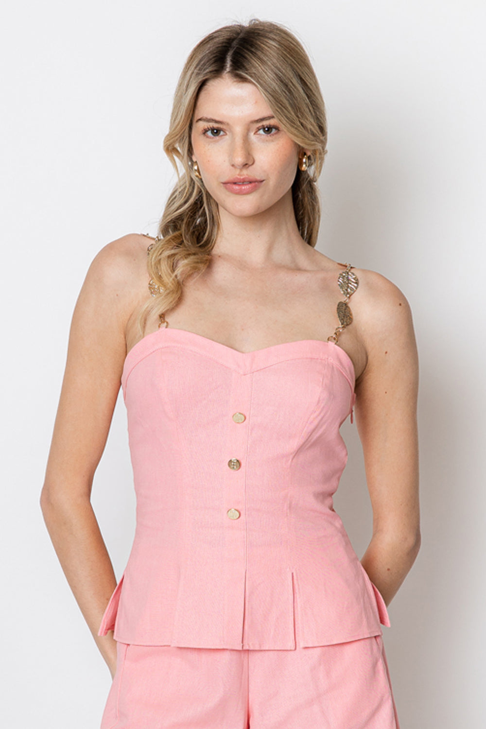 Celeste Linen Chain Top