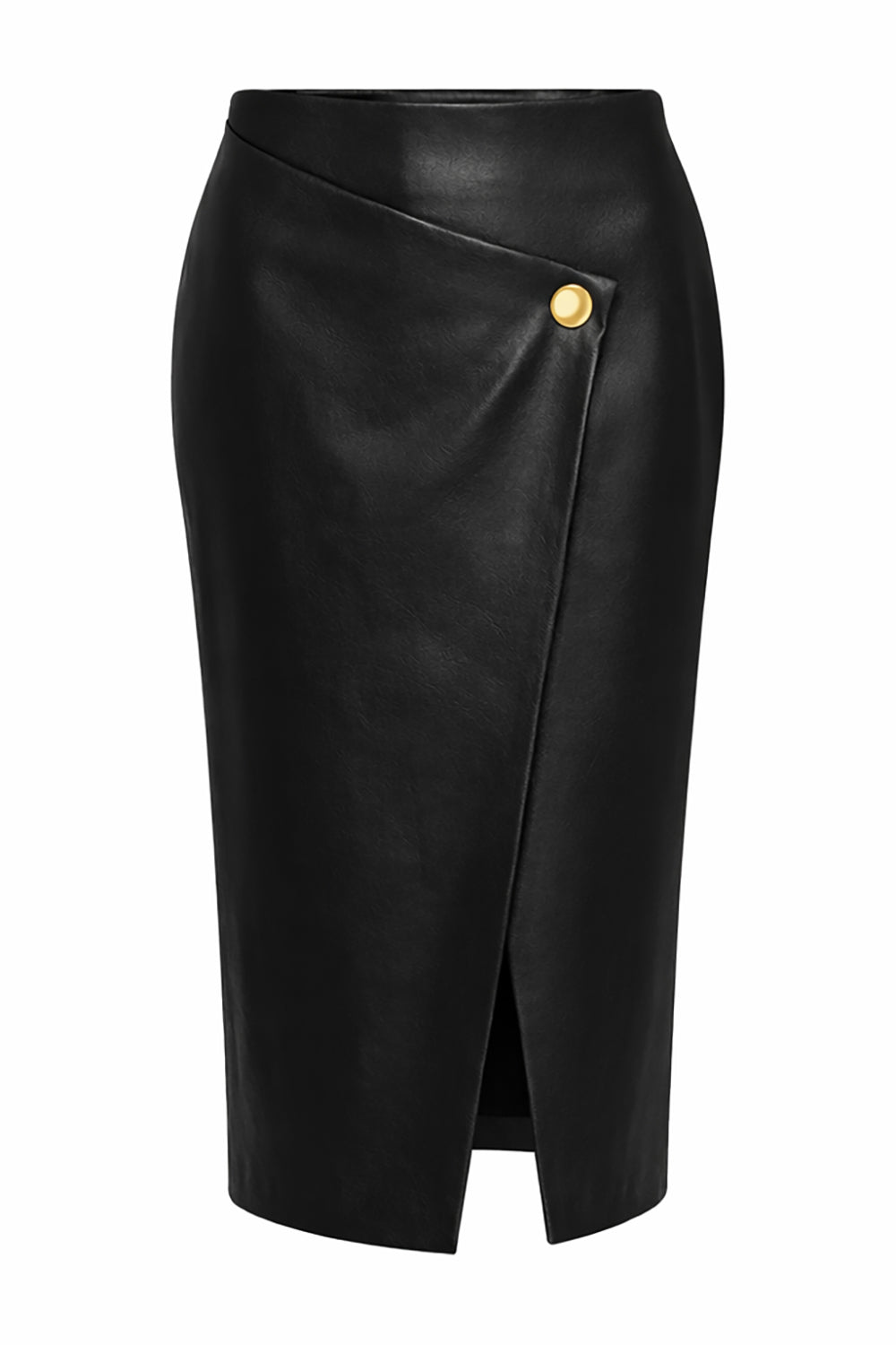 Riva Faux Leather Wrap Skirt