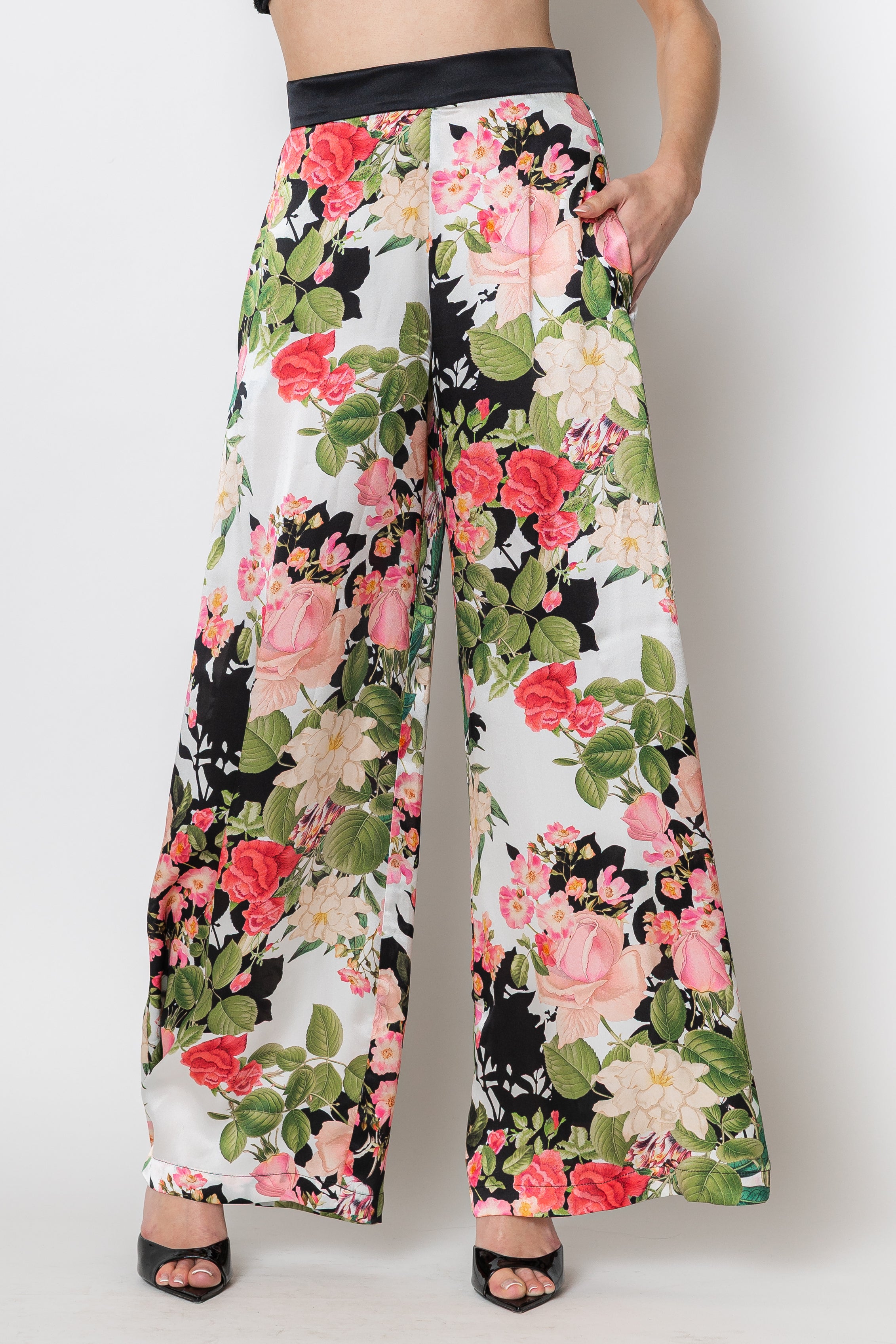 Avery Fleur Silk Pant