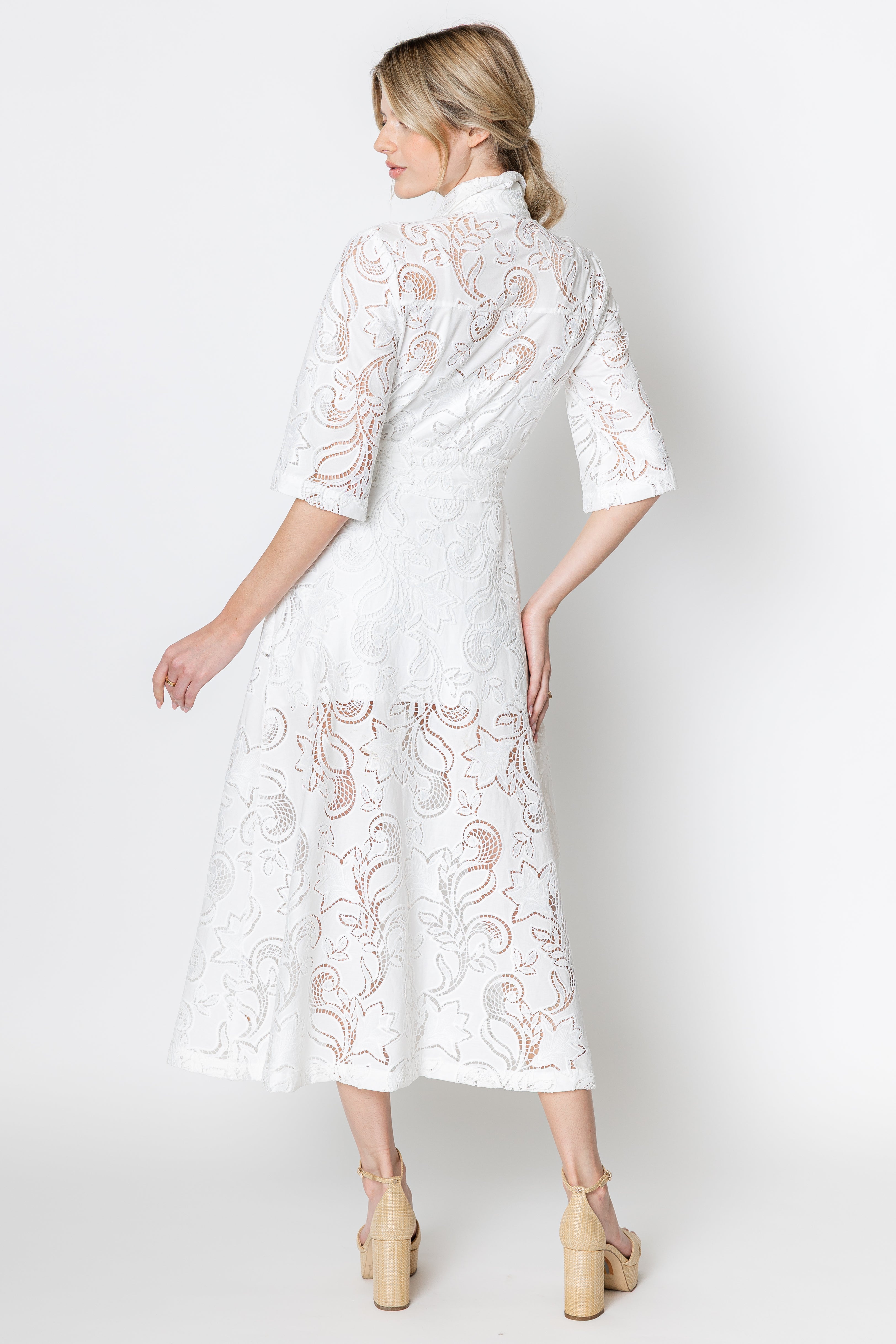 fifi lace midi shirt dress Fiori Lace Midi Shirtdress